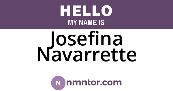 Josefina Navarrette