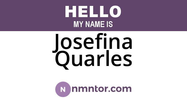 Josefina Quarles