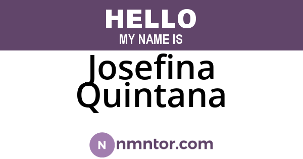 Josefina Quintana