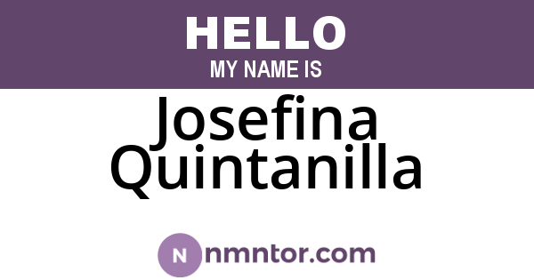 Josefina Quintanilla