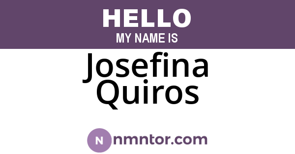 Josefina Quiros