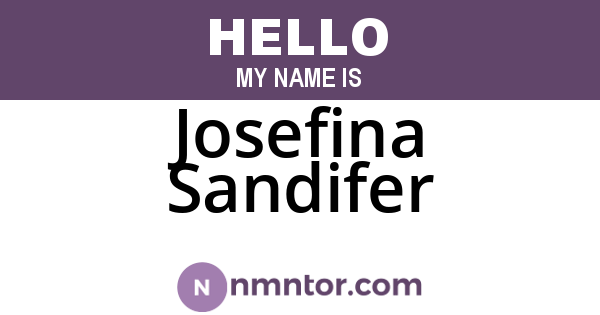 Josefina Sandifer
