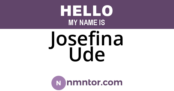 Josefina Ude