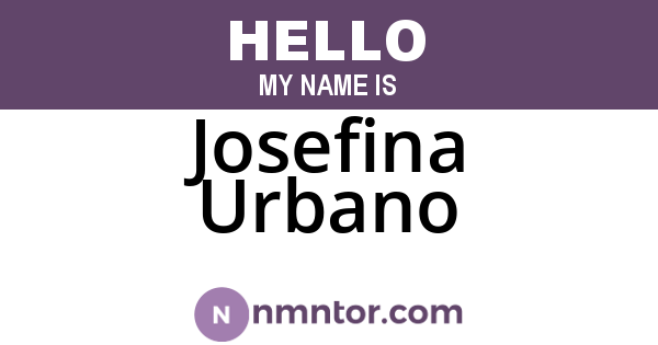 Josefina Urbano