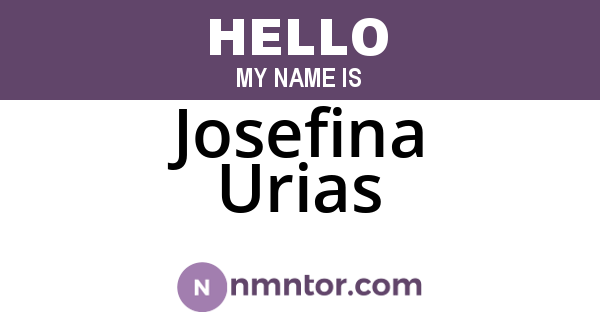 Josefina Urias
