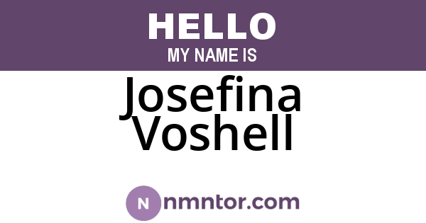 Josefina Voshell