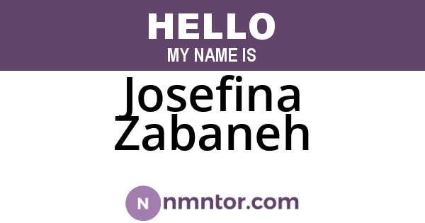 Josefina Zabaneh