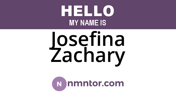 Josefina Zachary
