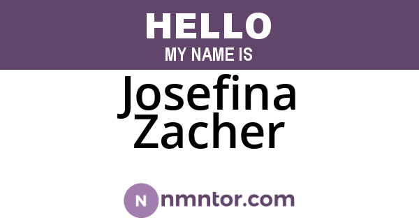 Josefina Zacher