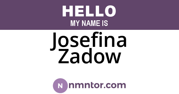 Josefina Zadow
