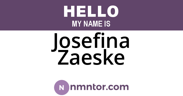 Josefina Zaeske