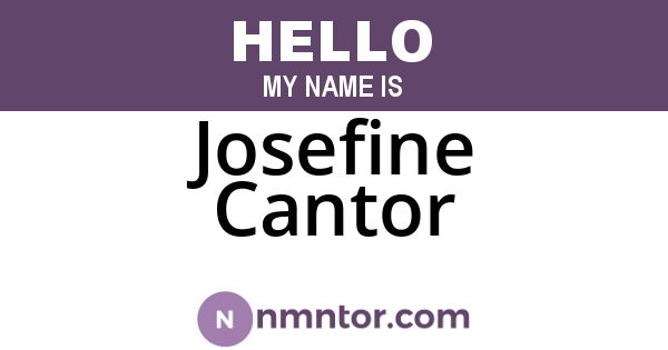 Josefine Cantor