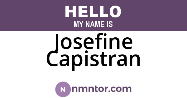 Josefine Capistran