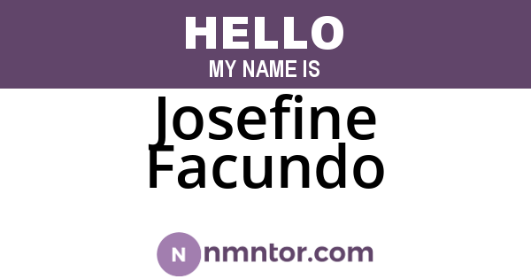Josefine Facundo