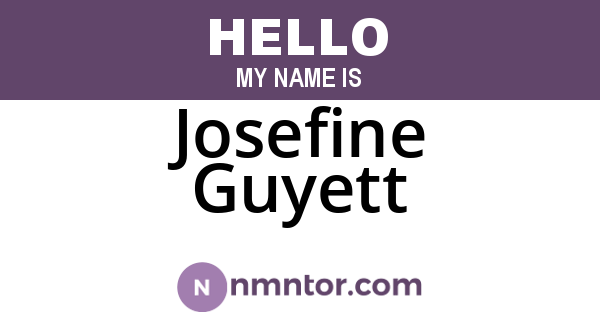 Josefine Guyett