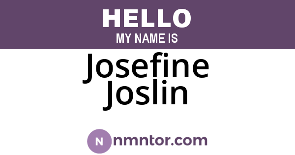 Josefine Joslin