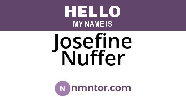 Josefine Nuffer