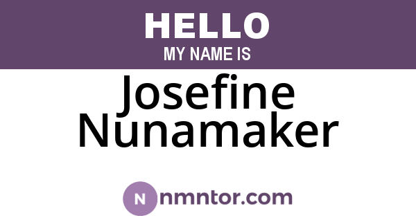 Josefine Nunamaker