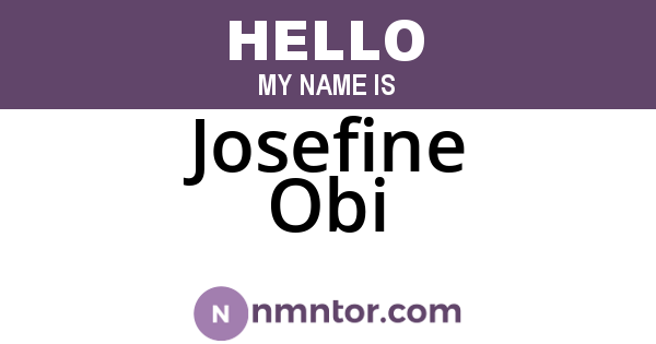 Josefine Obi