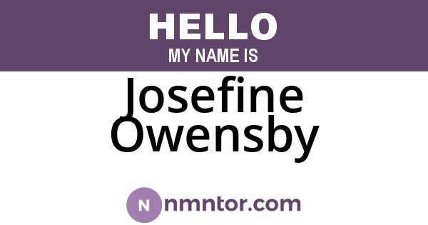 Josefine Owensby