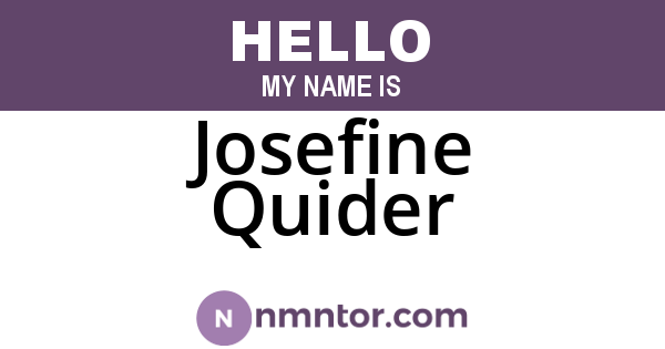 Josefine Quider