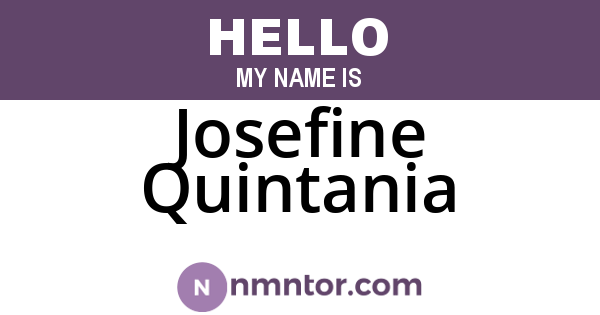 Josefine Quintania