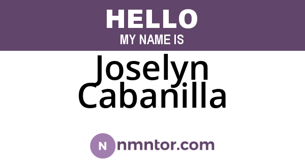 Joselyn Cabanilla