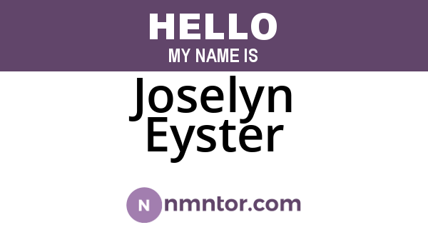 Joselyn Eyster