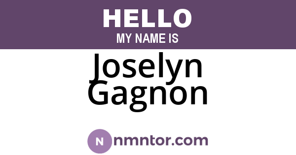 Joselyn Gagnon