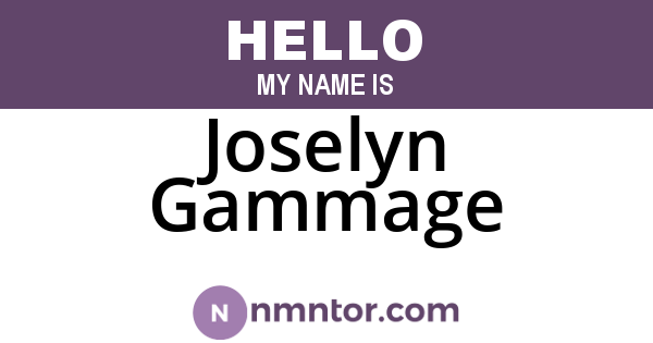 Joselyn Gammage