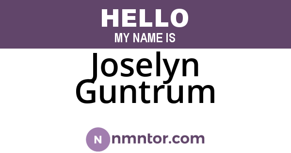 Joselyn Guntrum