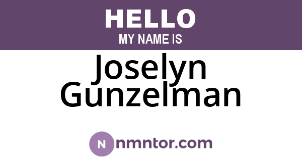 Joselyn Gunzelman
