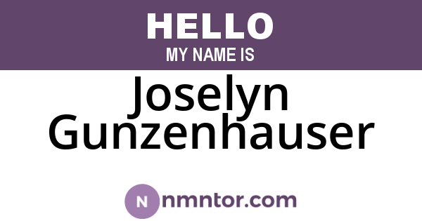 Joselyn Gunzenhauser