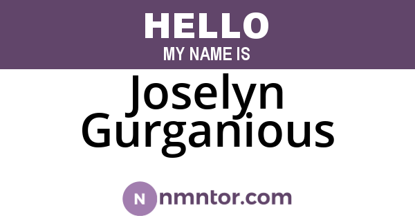 Joselyn Gurganious