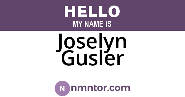 Joselyn Gusler