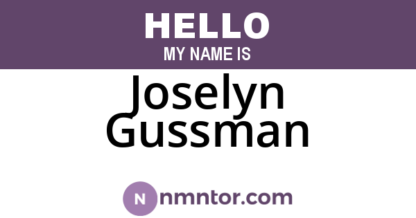 Joselyn Gussman