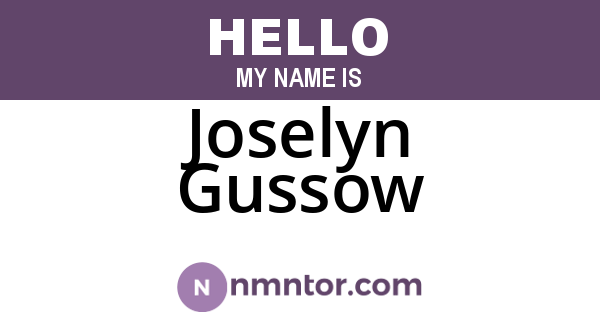 Joselyn Gussow