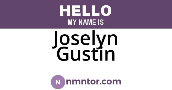 Joselyn Gustin