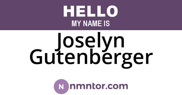 Joselyn Gutenberger