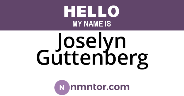 Joselyn Guttenberg