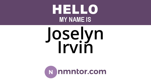 Joselyn Irvin