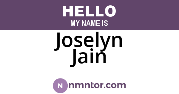 Joselyn Jain