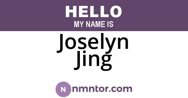 Joselyn Jing