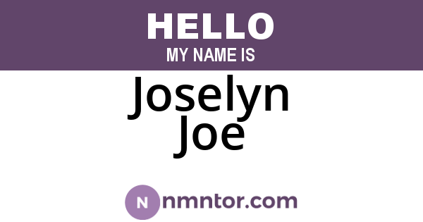 Joselyn Joe
