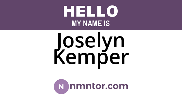 Joselyn Kemper