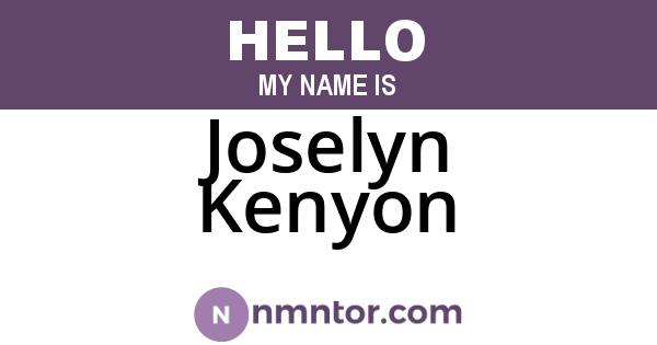 Joselyn Kenyon