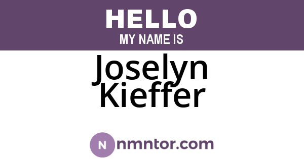 Joselyn Kieffer