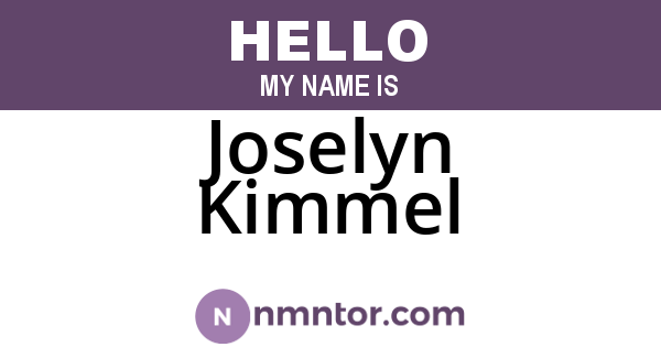 Joselyn Kimmel
