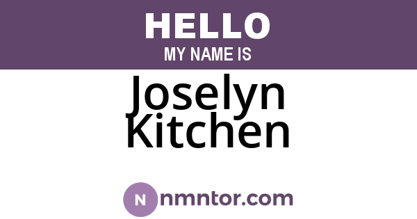 Joselyn Kitchen