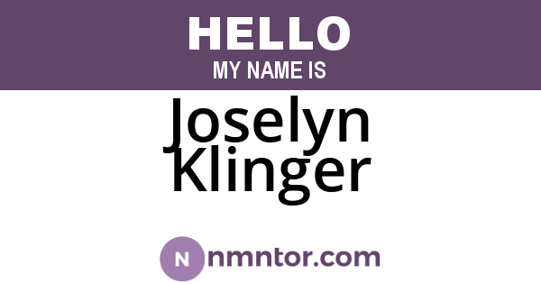 Joselyn Klinger
